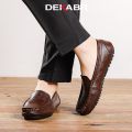 DEKABR Brand New Men Loafers Genuine Hide Flats Driving Casual Shoes Classic Comfortable Daily Working Fashion Men Shoes. 