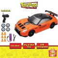 Toyz Buzz 2.4G Remote Control Rally Drift 4WD Racing Car w Led 4 Changeable Tires 6 Obstacle Cones USB Charging Nissan GTR Toyota AE86 SUBARU | Honda NSX RC CAR. 