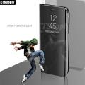 For Samsung Galaxy S25 Plus 24 Ultra Flip Case Smart Cosmetic Mirror Cover for Samsung S25 Ultra S25 Plus Shockproof Cases Clear View Stand Housing. 