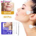 60Pcs Invisible Face Lift Tape V shaped Face Sticker Firming Skin Patch Winkle Fade Neck Thin Chin Muscle Swelling Sculpting Patch. 