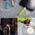 MissConnie one For iphone Samsung Android USB Charging earphone Case Cover Spiral Cable protector Data Line Silicone Bobbin winder Protective. 