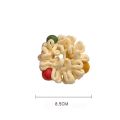 REEBO Wide Cute Simple Female Intestine Bands Headwear For Girls Gift Plush Ball Towel Mop Scrunchies Korean Style Rope Ponytail Holder Women Hair Ring.