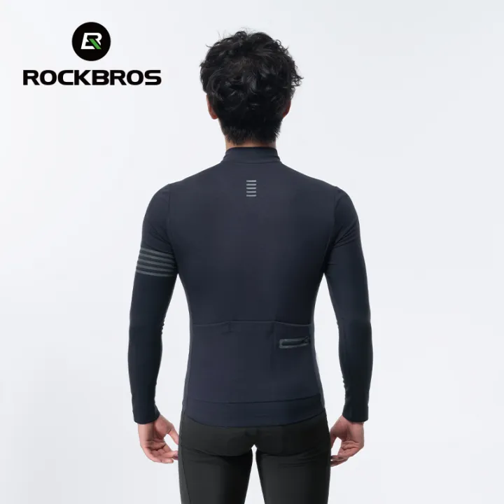 ROCKBROS%20Cycling%20Jersey%20Men's%20Windproof%20Warm%20Long%20Sleeved%20Jersey%20Autumn%20Winter%20High%20Quality%20Road%20MTB%20Cycling%20Clothing%20-%20Image%202