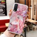 Y20 Y20S Y20i VIVO Y12S Y11S V2026 Y12A V2027 V2029 V2032 Y21 Y21S Y33S Y33t Y15S Y15A Cute Unicorn Pattern Liquid Dynamic Quicand Soft Rubber Phone Case For Girls. 
