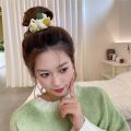 REEBO Wide Cute Simple Female Intestine Bands Headwear For Girls Gift Plush Ball Towel Mop Scrunchies Korean Style Rope Ponytail Holder Women Hair Ring.