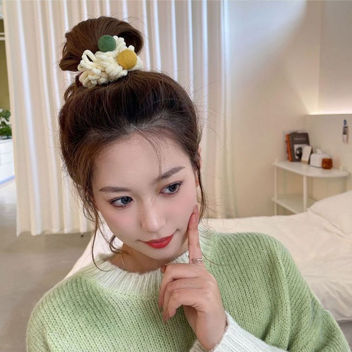 REEBO%20Wide%20Cute%20Simple%20Female%20Intestine%20Bands%20Headwear%20For%20Girls%20Gift%20Plush%20Ball%20Towel%20Mop%20Scrunchies%20Korean%20Style%20Rope%20Ponytail%20Holder%20Women%20Hair%20Ring%20-%20Image%206