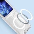 For Samsung Galaxy Z Flip 6 5 Case Magsafe Wireless Charging Adsorb Cover Transparent Clear TPU+PC Shockproof for Samsung Galaxy Z Flip6 Flip5 Back Cover Phone cases. 
