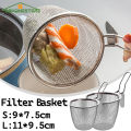 Stainless Steel Food Colander Filter Basket Hot Pot Noodle Vegetable Dumplings Separator Frying Pan Strainer.