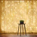 3Mx3M 300Leds Curtain Light AC220V 3X2M 200leds 3x1M 100Leds String Lights Fairy Festoon For Garland Xmas Window Christmas Wedding Ramadan Home Decoration. 