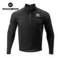 ROCKBROS Men's Cycling Windproof Fleece Jacket Autumn Winter Windproof MTB Road Bike Top Long Sleeves Warm Sport Coat With 2 Widened Pockets Bicycle Clothing. 