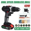 42V Cordless New Rechargeable Impact Driver Drill Screwdriver Torque Kit -. 