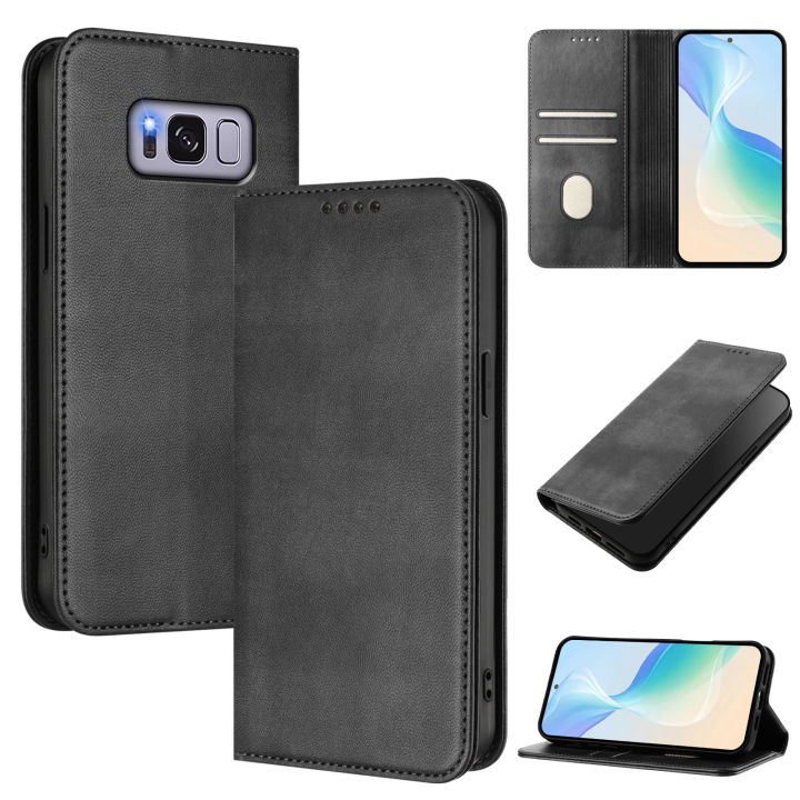lthmy%20for%20Samsung%20Galaxy%20S8%20Wallet%20Case%20Vintage%20Leather%20Cover%20with%20Card%20Holder%20Kickstand%20Magnetic%20Closure%20Flip%20Case%20-%20Image%209