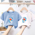 High Quality AQ Tshirts Cartoon Doraemon Print Basic Design Tshirt Muslimah Kanak Perempuan Creative T shirt Teenager T Shirt Boy. 
