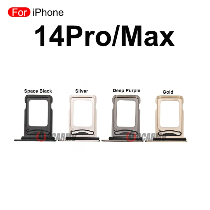 Single%20/%20Dual%20Sim%20Card%20For%20iPhone%2014%20Pro%2014Pro%20Max%20SIM%20Tray%20Slot%20Holder%20Space%20Black%20/Silver/%20Deep%20Purple%20/Gold%20Replacement%20Parts%20-%20Image%203