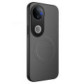 lthmy for Vivo V50 Lite 5G Carbon Fiber Magnetic Leather Pattern Phone Case Casing for Shockproof Back Hard Cover.