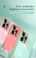 For Samsung Galaxy J4 Plus Back Cover Luxury 6D Plating Soft Case Camera Lens Protection Square Frame Silicone Glossy Shockproof Mobile Phone Cases. 