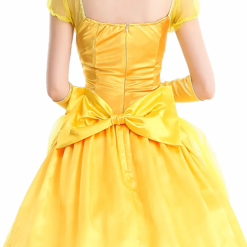 FOOT SOFA】Anime Beauty and the Beast Costume Belle Princess