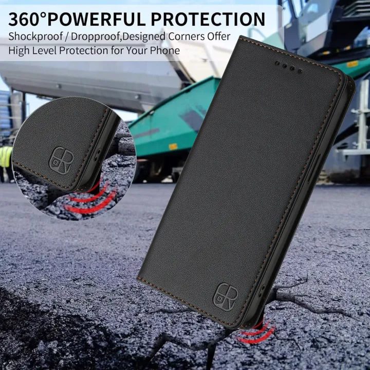 lthmy%20for%20OnePlus%2013%20cover%20leather%20wallet%20flip%20cover%20with%20card%20holder%20kickstand%20magnetic%20closure%20phone%20case%20-%20Image%202