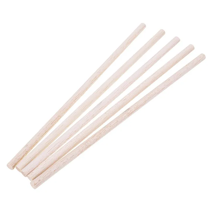 5Pcs/Set 5/6/8/10x250mm Round Balsa Wood Wooden Stick Natural Dowel ...