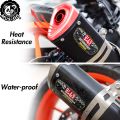 Musion Akrapovic Sticker Decals Exhaust Pipe Sticker Heat Resistant 3D Aluminium Material Decal Waterproof Motorcycle Muffler Sticker. 