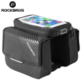 ROCKBROS Bike Bag Phone Touch Screen Bicycle Front Bilateral Saddle Bag MTB Road Bike Top Tube Bag 6.0 Inch Bicycle Accessories. 