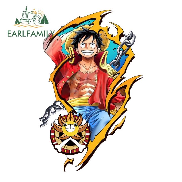 EARLFAMILY%2013cm%20x%2011.5cm%20for%20One-Piece%20Luffy%20Car%20Sticker%20Sunscreen%20Waterproof%20Decal%20Funny%20Personality%20Windshield%20Trunk%20Car%20Lable%20-%20Image%205