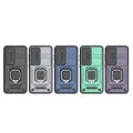 For Samsung Galaxy S25 Ultra 5G Case With Slide Camera Cover Built in 360° Rotate Ring Stand Kickstand Full-Body Rugged Shockproof Protective Phone Cover. 