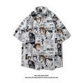 One Piece Anime Shirt Hawaiian Shirts for Men 3D Printed Casual Button Down Shirt White. 