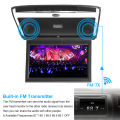 12 InchFull Highquality HD 12V 24V Screen Flip Down Monitor Roof Mount FM Radio HDMI USB Player - Black. 