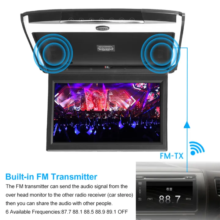 12%20InchFull%20Highquality%20HD%2012V%2024V%20Screen%20Flip%20Down%20Monitor%20Roof%20Mount%20FM%20Radio%20HDMI%20USB%20Player%20-%20Black%20-%20Image%202