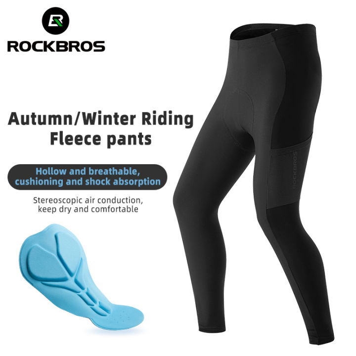ROCKBROS Winter Fleece Thermal Cycling Trousers Warm Bike Long