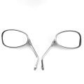 1 Pair 10MM Retro Style Universal Rearview Mirror for Motorcycle E-Bike ATV Galvanized Silvery Rear View Mirror Side Mirror. 