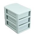 3 Layer Stationery Drawer mini desktop storage box multi-layer cosmetics finishing box office stationery storage box - Three layers of blue. 