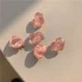 5 Pcs Set Heart Shape Hairpin Pink Resin Material 2022 New Cute Hair Clip for Women Girls. 