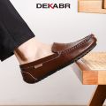 DEKABR Brand New Men Loafers Genuine Hide Flats Driving Casual Shoes Classic Comfortable Daily Working Fashion Men Shoes. 