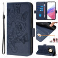 lthmy for Huawei Nova X9A Leather Flip Cover Phone Case with Rose Flower Embossing Magnetic Leather Wallet Cellphone Case. 