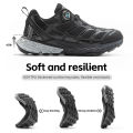 ROCKBROS Sports Shoes Anti-slip Hiking Breathable Comfortable Shock-proof Climbing Shoes Spring Summer Fashion Outdoor Sneakers For Men Knob Lock. 