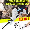 21V 2000mAh New Reciprocating Electric Saw Cordless Metal Wood Cut-ting Power Tool -. 