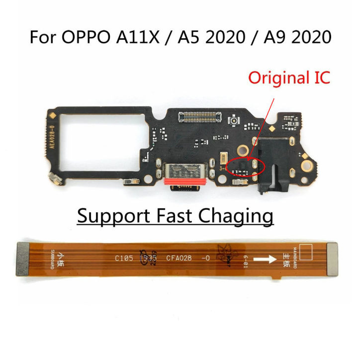 For OPPO A5 2020 / A9 2020 / A11 A11X Original USB Charging Dock Port Board with IC Connector Main Motherboard Flex Cable