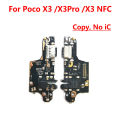 USB Charger Dock Connector Charging Port Board Microphone Flex Cable For Xiaomi POCO X3 NFC Global Version / Poco X3 Pro. 