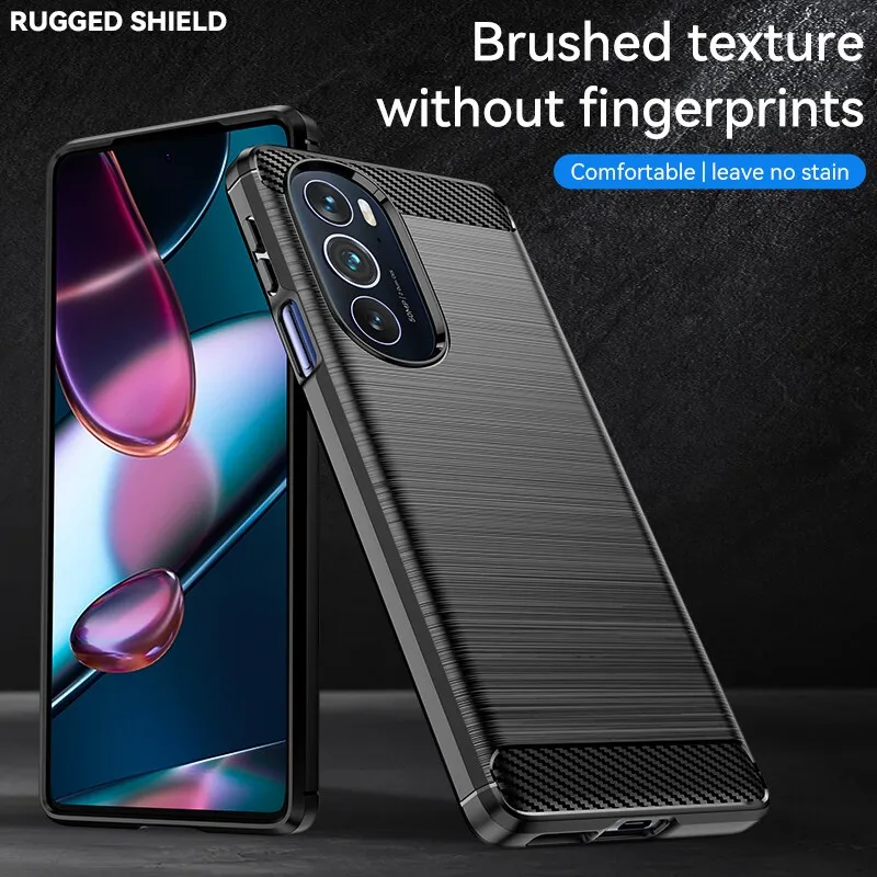 UPLAI Hülle Für Motorola Edge 30 Pro 5G – Ultra-dünne Silikonhülle Mit Faserfutter In Hellgrün