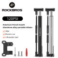 ROCKBROS Inflator High Pressure Foot Pump MTB Road Bike Electric Bicycle Motorcycle Car Hand Tire Pump AV/FV Portable Air Pump. 