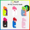 GreYi 3D Gravity Knife/Tik Tok Toy KNife/Decompression Toy/Prank Knife/Funny Finger Toys/3D Radish Knife. 
