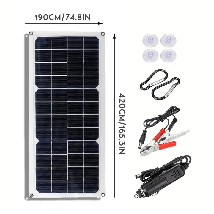 25W%20DUO%20Output%2012V%20%205V%20Universal%20Serial%20Bus%20Mono?Solar%20Power%20Charging%20Panel%20w%20Suckers%20&%20Carabiner%20for%20DUO%20Output%20for%2012V%205V%20Camping%20Fan/Lamp/Power%20Generator%20System%20For%20iPhone%20Huawei%20-%20-%20Image%206
