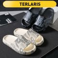 Ready Stock sliper lelaki selipar getah murah budak Sandal dan Selipar Rumah Guochao Wuzi Lelaki Musim Panas Pakaian Luar Bawah Tebal. 