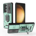 For Samsung Galaxy S25 Ultra 5G Case With Slide Camera Cover Built in 360° Rotate Ring Stand Kickstand Full-Body Rugged Shockproof Protective Phone Cover. 