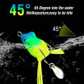 3cm/4.2g Boxed 5Pcs Soft Frog Lure Mini 3D Eyes Soft Plastic Frog Fishing Lure With Sequins Top Water.