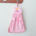 Hourser 4Pcs Cute Hand Towel Coral velvet Dish Cloth Towel Kitchen Clean Towel Wipping Rags Hanging Towel Bathroom Hand Dryer Towel.