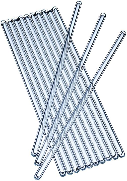 10Pcs 200mm Glass Stirring Mixing Rod Stirrer Mixer Sticks Rods Laboratory Experiment Glassware -
