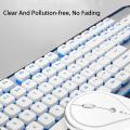 Waterproof Wireless New 2.4G Mute Rechargeable Ergonomic Gaming Keyboard + Mouse Set - Silver Blue matte. 